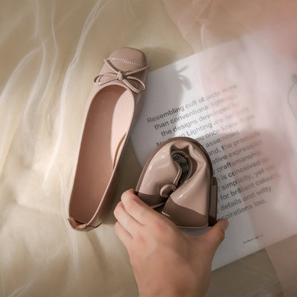 Damen Ballerinas Weich mit Schleifendetail und Innenfutter - BerlinGlamour