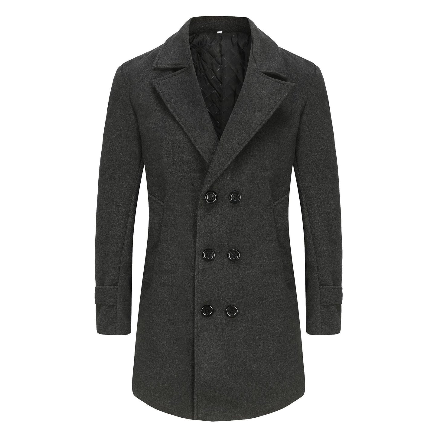 Herren Übercoat Eleganter Doppelreihenmantel Lang Berlin