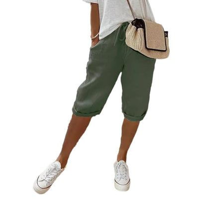 Luftige Damen Shorts Leinen Sommer