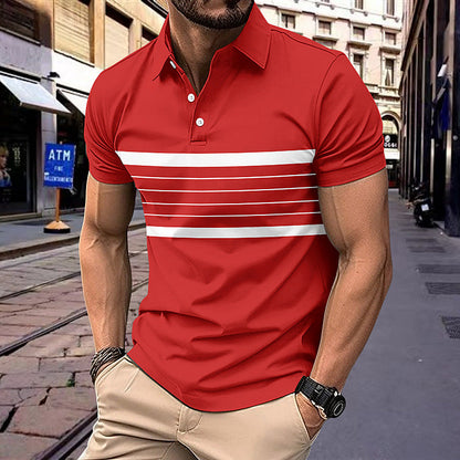 Herren Poloshirt Sportlich Streifenmuster Modern Berlin