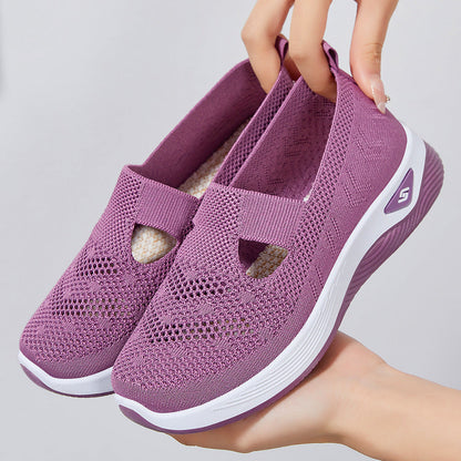 Damen Slipper Bequem Atmungsaktiv Knit Schuhe Warm