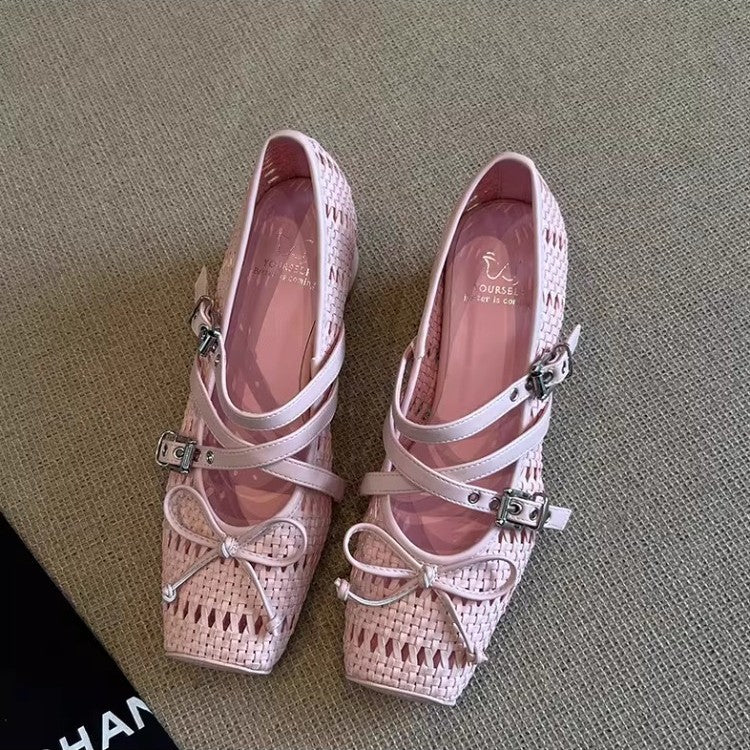 Elegante Slingback Schuhe Damen mit geflochtenem Design