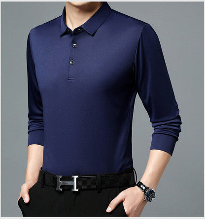 Herren Langarm Poloshirt atmungsaktiv Feuchtigkeitsregulierend