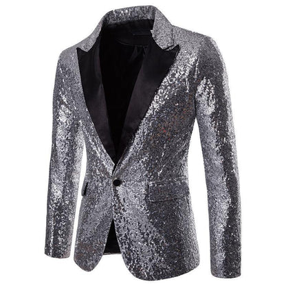 Herren Blazer Glitzernd Elegant Schnitt Modisch