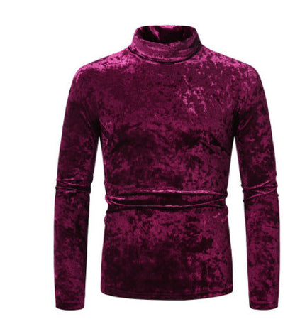Herren Rollkragenpullover Luxus Samt Stil Berlin
