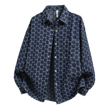 Herren Overshirtjacke Lässig Muster Jacke Modern