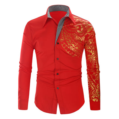 Herren Langarmhemd Modisch Floral Elegant