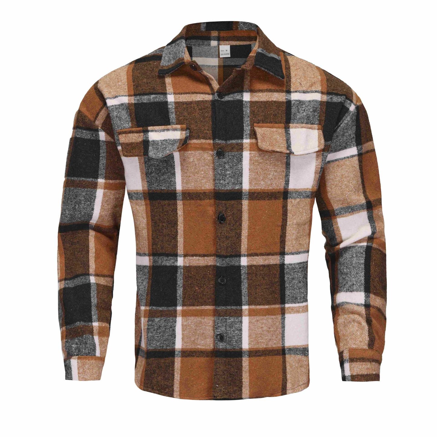 Herren Flanellhemd Modern Warm Bequem