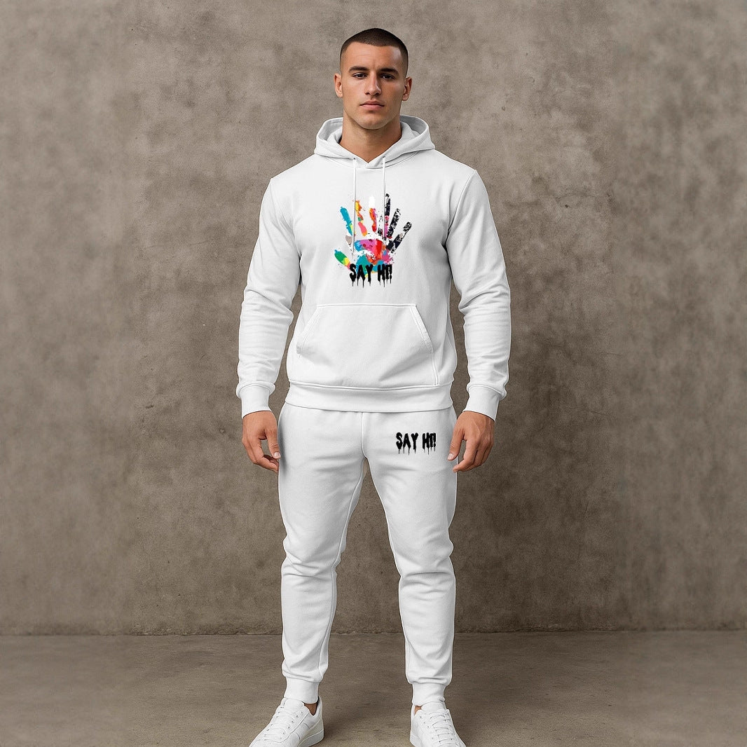 Herren Kapuzenpullover Sportlich mit Grafikdruck Modern
