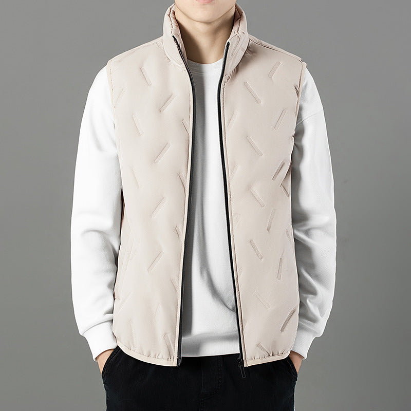Herren Weste Steppweste Hochkragen Elastisch Modern