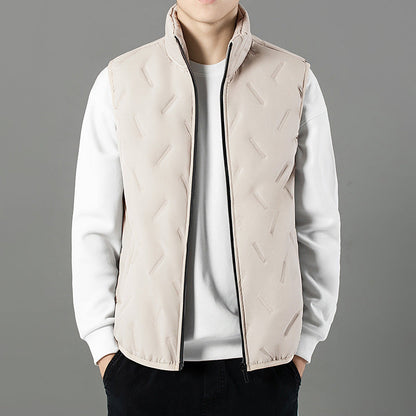 Herren Weste Steppweste Hochkragen Elastisch Modern