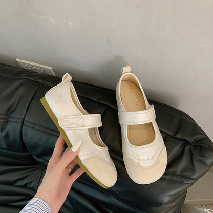 Damen Ballerina Bequem mit verstellbarem Riemen