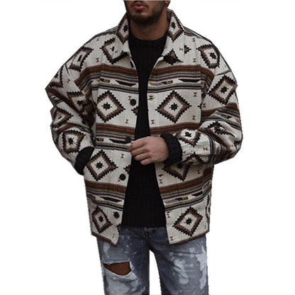 Herren Steppjacke mit geometrischem Muster Modern