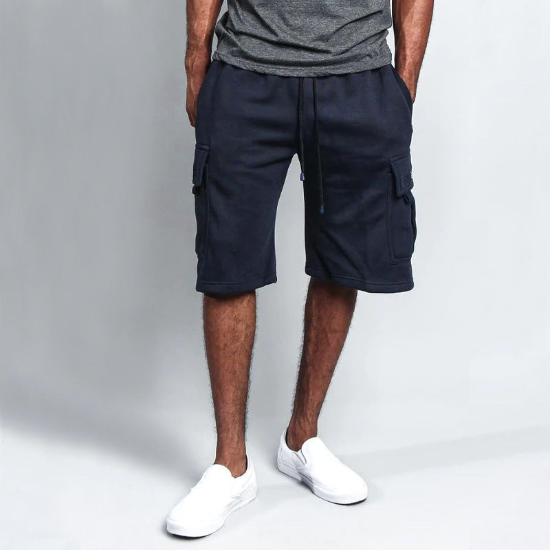 Herren Cargo Shorts atmungsaktiv mit Kordelzug und Taschen