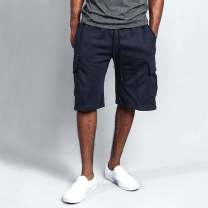 Herren Cargo Shorts atmungsaktiv mit Kordelzug und Taschen