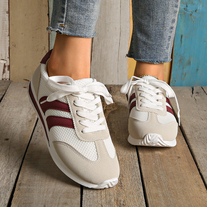 Damen Sneaker Sportlich Atmungsaktiv Mit Mesh-Obermaterial