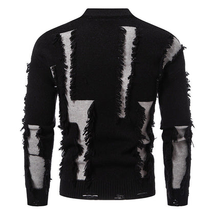 Herren Pullover Fransen-Design Modern Trendy