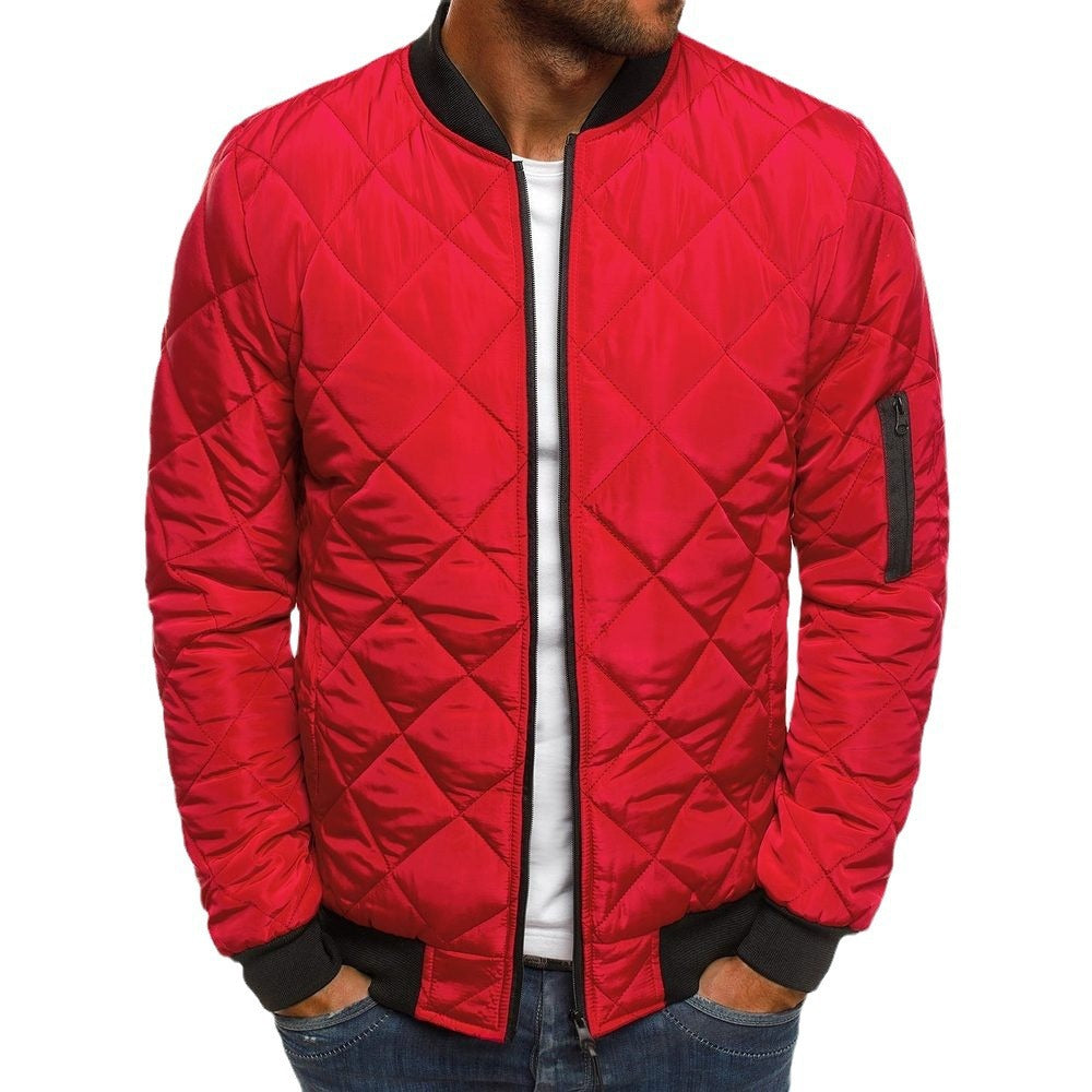 Herren Bomberjacke Gesteppt Mit Kontrastdetails Modern