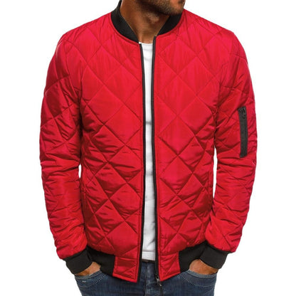 Herren Bomberjacke Gesteppt Mit Kontrastdetails Modern