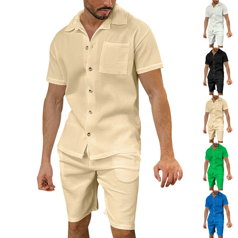 Herren Kurzarm Hemd und Shorts Set Sommer Modern Berlin