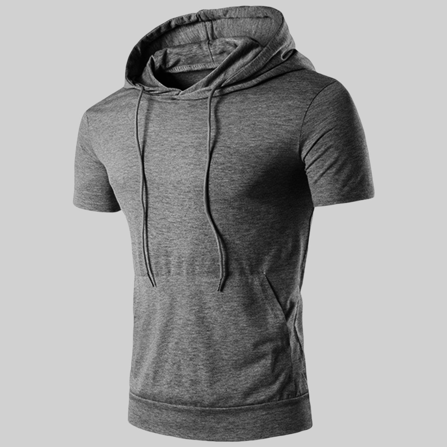 Herren Kapuzenoberteil Kurzarm Sportlich Trendy
