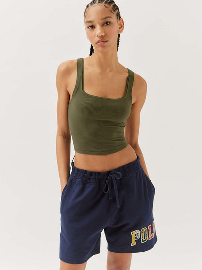 Damen Tanktop Gerippt Trendy Sommer