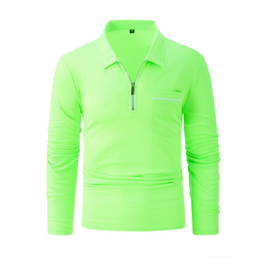 Herren Langarmshirt Modern mit Reißverschluss-details