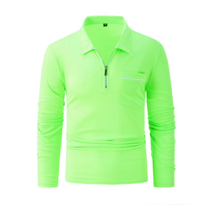 Herren Langarmshirt Modern mit Reißverschluss-details