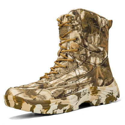 Herren Stiefel Militär Jagd robust Schwarz