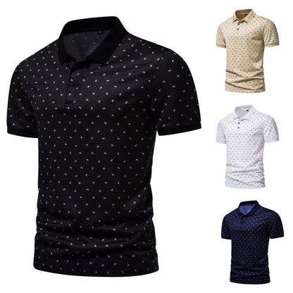 Herren Poloshirt Modern Atmungsaktiv mit Muster