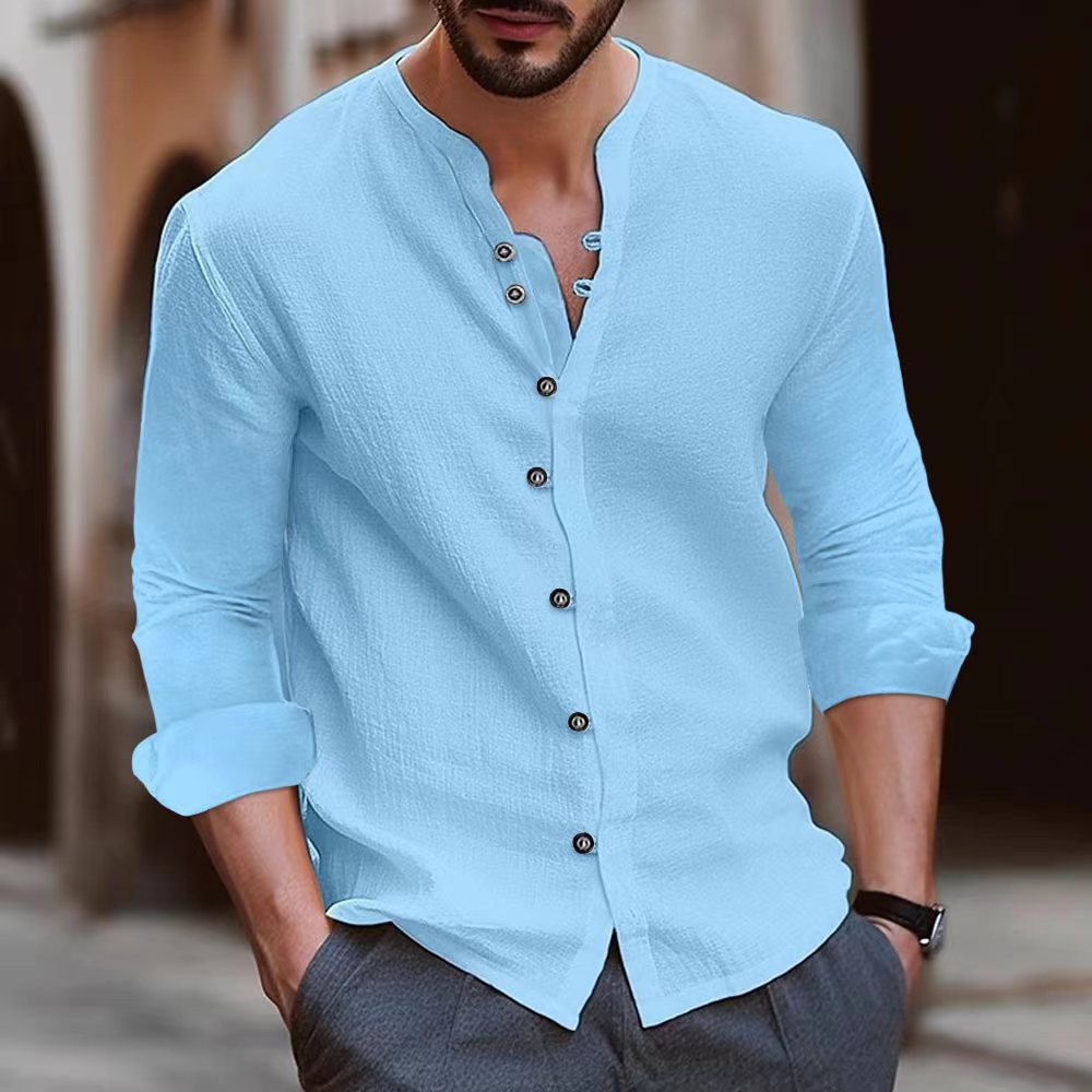 Herren Hemd Elegant mit Knöpfen Modern Strukturiert - BerlinGlamour