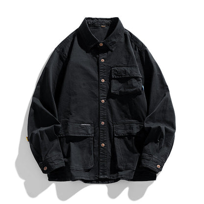 Herren Hemd Utility Schnitt Modern Grau
