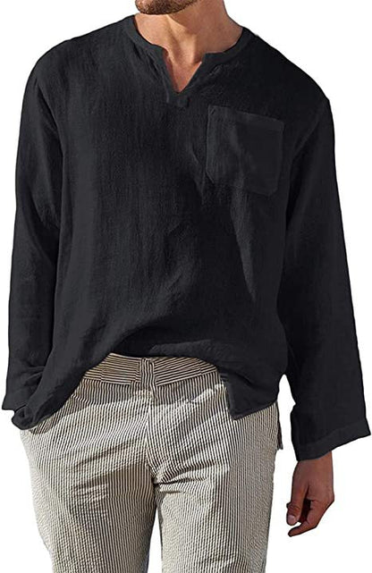 Herren Langarmhemd Lässig Casual Berlin Stil