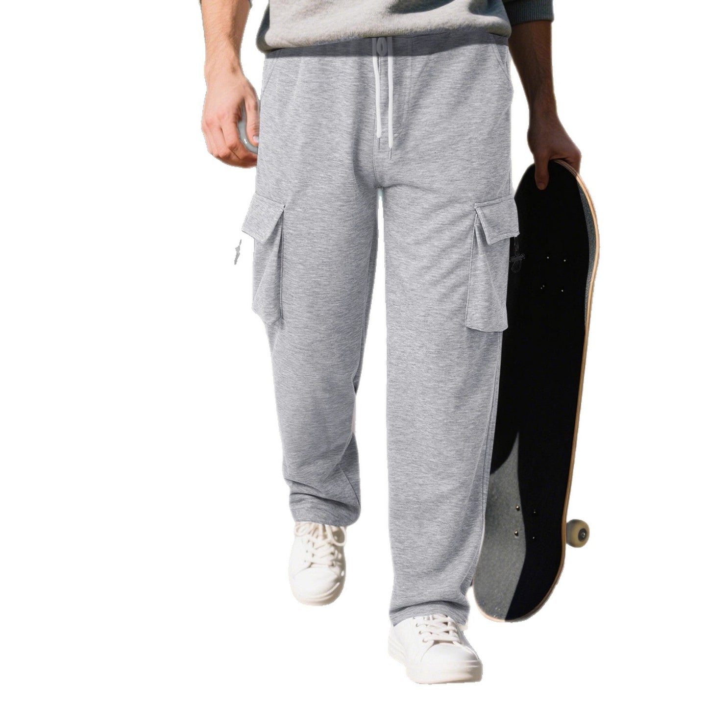 Herren Cargo-Hose Bequem Elastisch Reißverschluss-Taschen