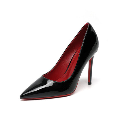 Damen High Heels Spitze Schuhe Glänzend Komfortabel