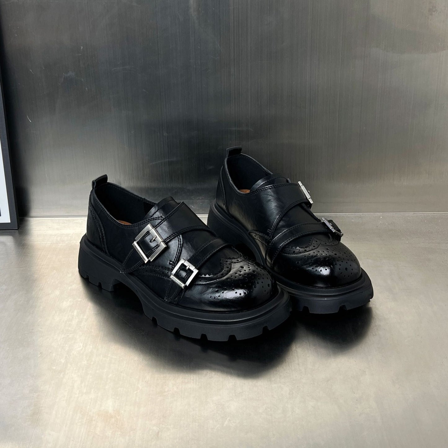 Damen Schnürschuhe Elegante mit Schnallen und rutschfester Sohle