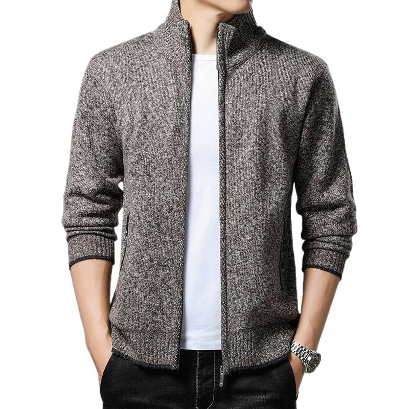 Herren Fleecejacke Warm Mit Reißverschlusstaschen