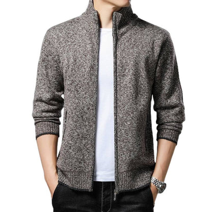 Herren Fleecejacke Warm Mit Reißverschlusstaschen