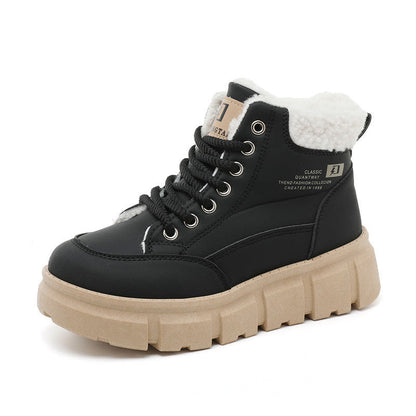 Damen Winterstiefel High-Top Isoliert Rutschfest