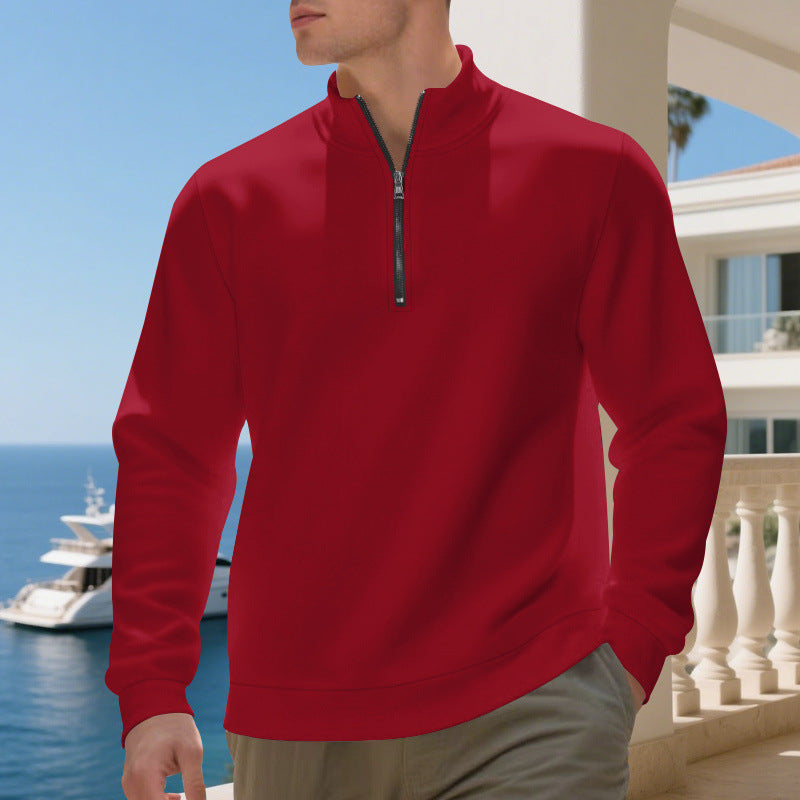 Herren Sportpullover atmungsaktiv mit Reißverschluss Modern