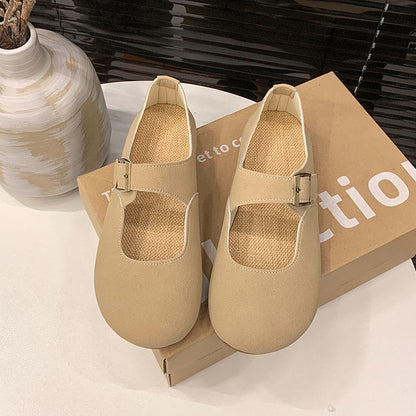 Damen Ballerinas Mary Jane Bequem Verstellbar