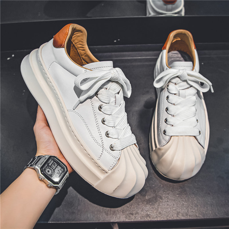 Damen Sneaker Luxus Leder Schnürschuhe Elegantes Design