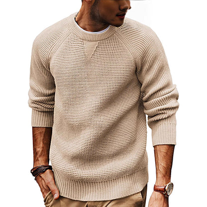 Herren Strickpullover Klassisch mit Muster Grau