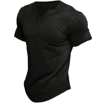 Herren T-Shirt Kurzarm Freizeitshirt Modern