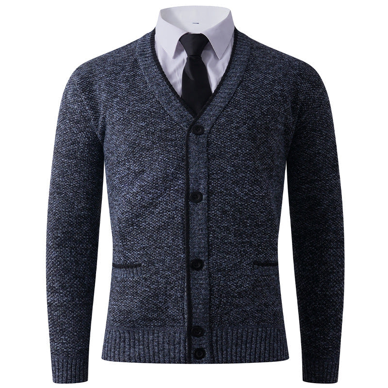 Herren Strickjacke V-Ausschnitt Klassisch Elegante Männerjacke