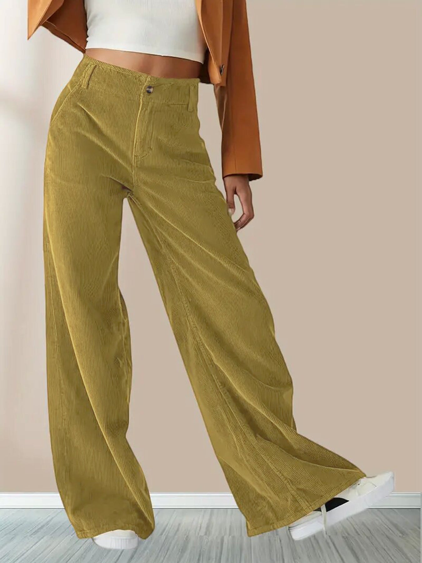 Weite Damen Stoffhose Elegant Mit Taschen Damenmode