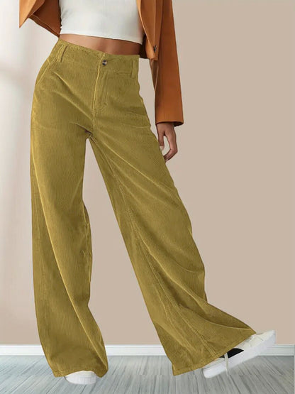 Weite Damen Stoffhose Elegant Mit Taschen Damenmode