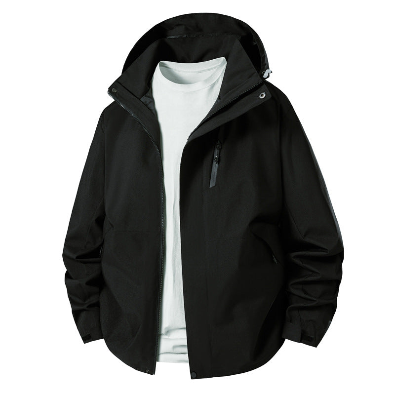 Herren Outdoorjacke Übergangsjacke Wasserdicht Mit Kapuze