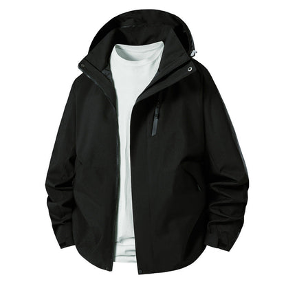 Herren Outdoorjacke Übergangsjacke Wasserdicht Mit Kapuze
