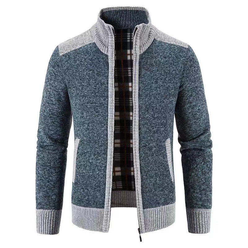 der überarbeitete Titel: Elegantes und modernes Strickjacke mit hohem Kragen